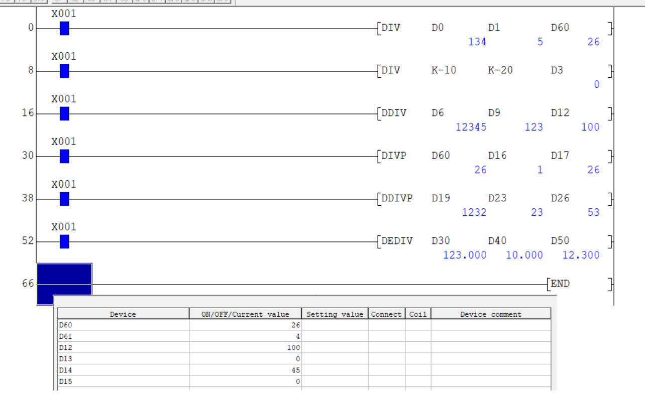 Mitsubishi FX Series Arithmetic Instructions: PLC Programming with ADD, SUB, MUL, DIV